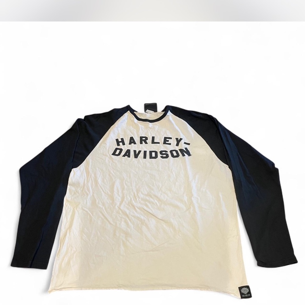 Harley-Davidson Black and White Long Sleeve Tee